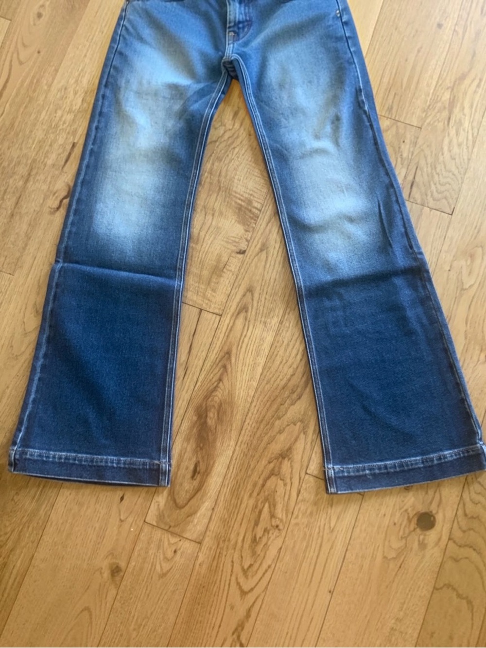 NEW Kancan High Rise Wide Leg Flare Hem Jeans Dark Women’s Size 26 NWT - Picture 8 of 14